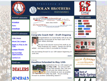 Tablet Screenshot of cottonstatesleague.com